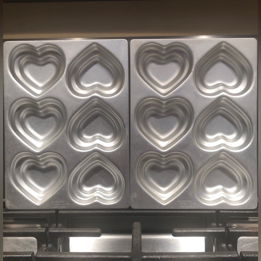 Heart Mini Cake Pans/ Candy or Chocolate Treat Molds -Set of 2 - Valentine's